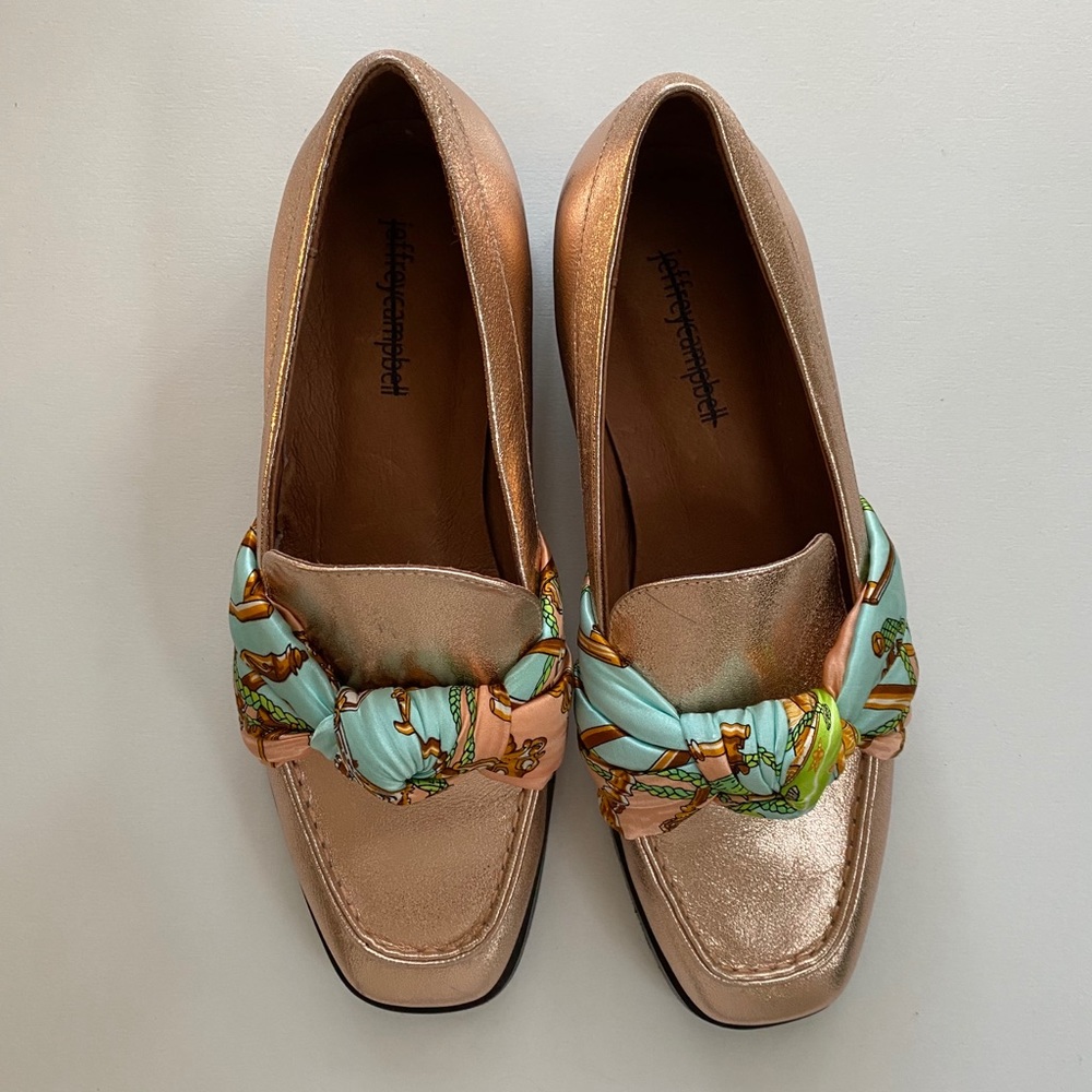 Jeffery Campbell Rose Gold Loafers